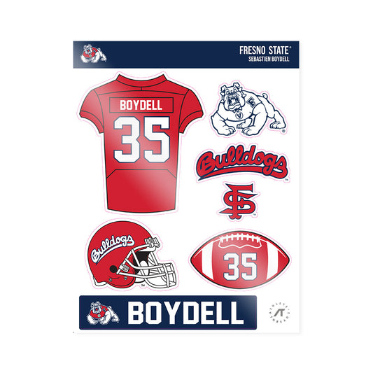 Fresno State - NCAA Football : Sebastien Boydell - Sticker Sheet-0