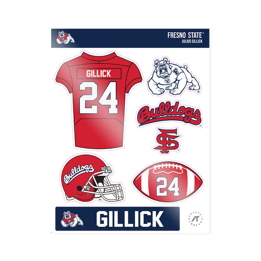 Fresno State - NCAA Football : Julius Gillick - Sticker Sheet-0