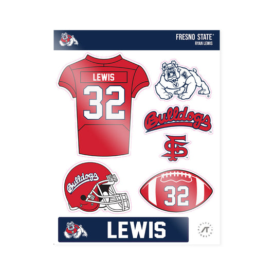 Fresno State - NCAA Football : Ryan Lewis - Sticker Sheet-0