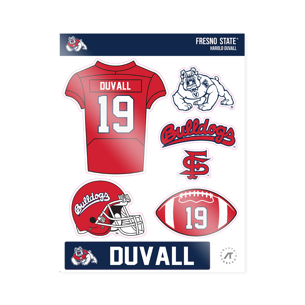 Fresno State - NCAA Football : Harold Duvall - Sticker Sheet-0