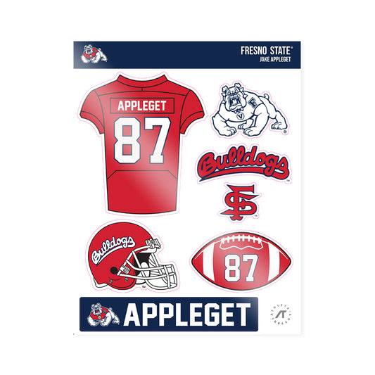 Fresno State - NCAA Football : Jake Appleget - Sticker Sheet-0