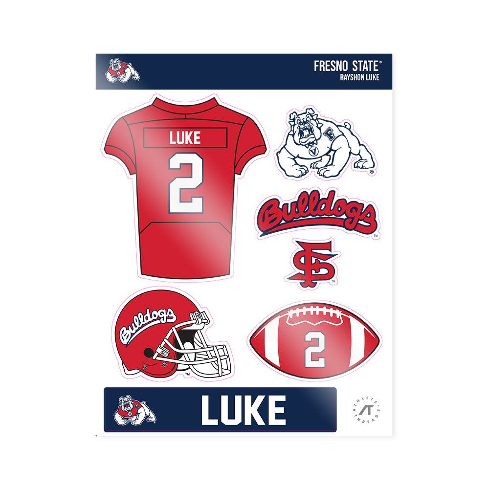 Fresno State - NCAA Football : Rayshon Luke - Sticker Sheet-0