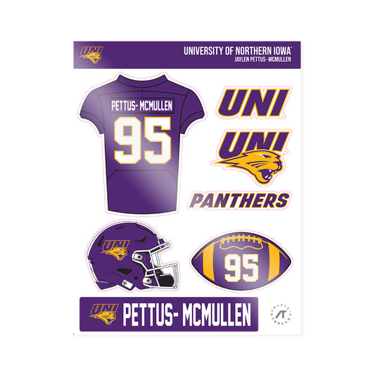 Northern Iowa - NCAA Football : Jaylen Pettus- McMullen - Sticker Sheet-0