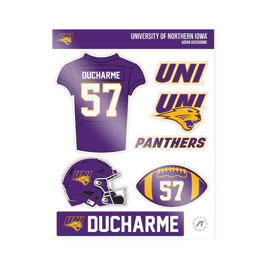Northern Iowa - NCAA Football : Aidan Ducharme - Sticker Sheet-0