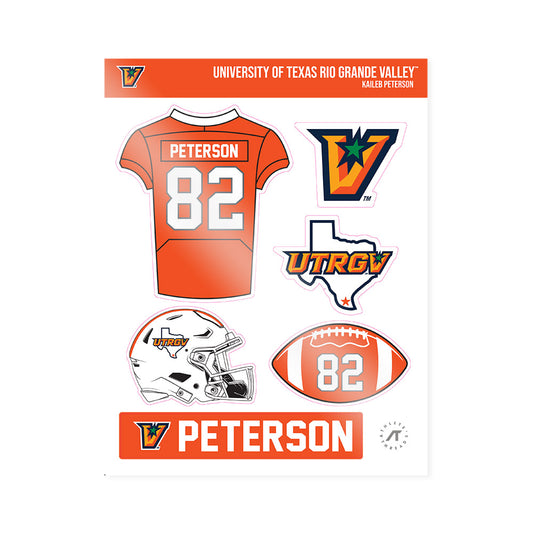 UTRGV - NCAA Football : Kaileb Peterson - Sticker Sheet-0