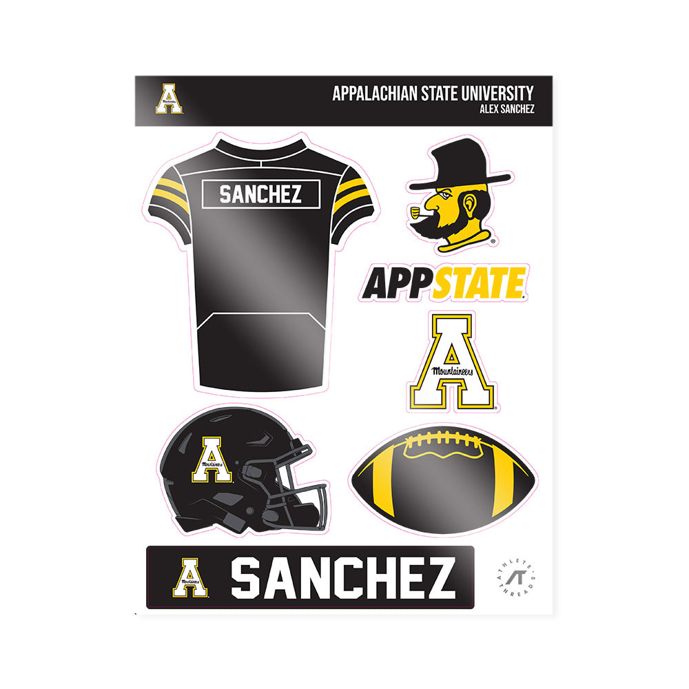 App State - NCAA Football : Alex Sanchez - Sticker Sheet-0