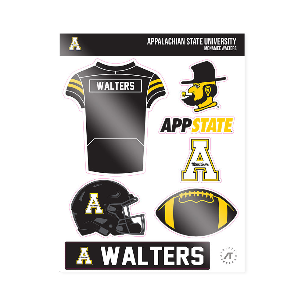 App State - NCAA Football : McNamee Walters - Sticker Sheet-0
