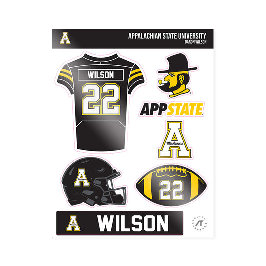 App State - NCAA Football : DaRon Wilson - Sticker Sheet-0