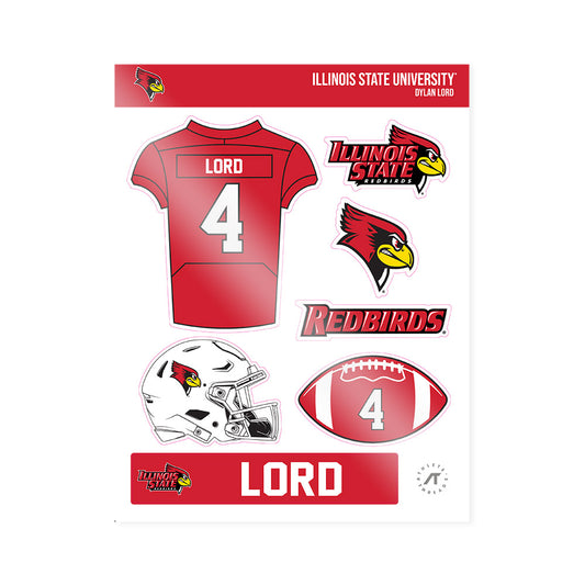 Illinois State - NCAA Football : Dylan Lord - Sticker Sheet-0