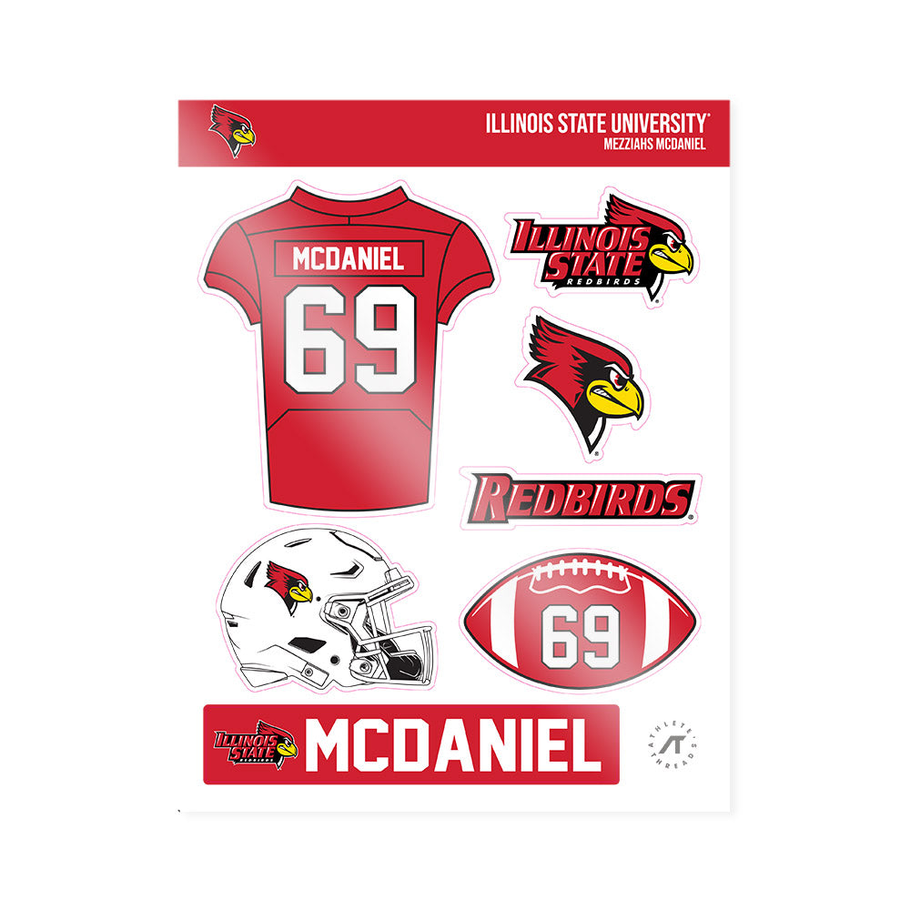 Illinois State - NCAA Football : Mezziahs McDaniel - Sticker Sheet-0