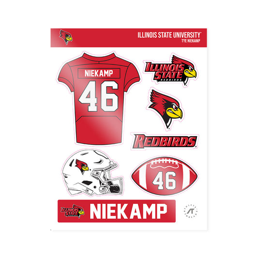 Illinois State - NCAA Football : Tye Niekamp - Sticker Sheet-0