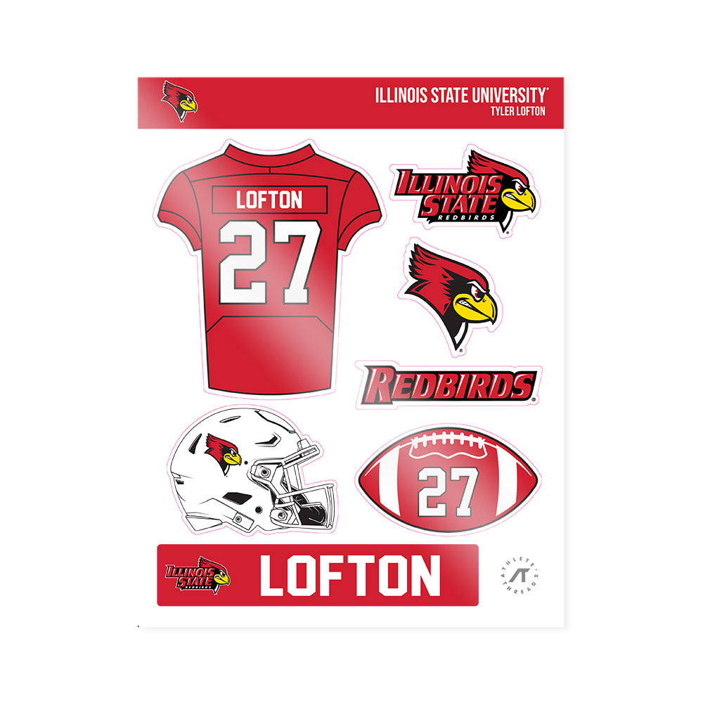Illinois State - NCAA Football : Tyler Lofton - Sticker Sheet-0