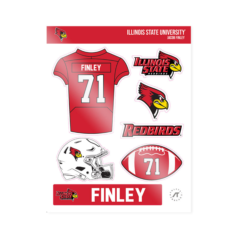 Illinois State - NCAA Football : Jacob Finley - Sticker Sheet-0