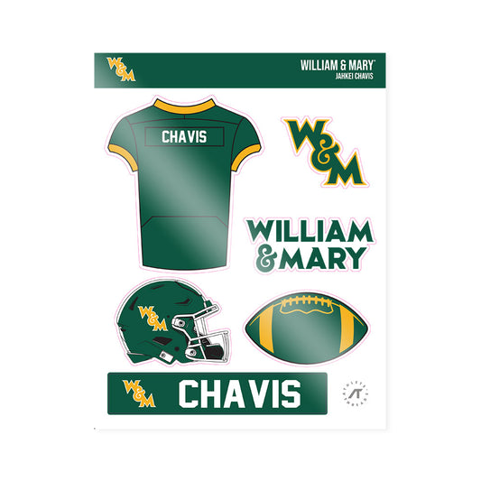 William & Mary - NCAA Football : Jahkei Chavis - Sticker Sheet-0