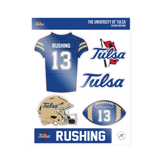 Tulsa - NCAA Football : Joshua Rushing - Sticker Sheet-0