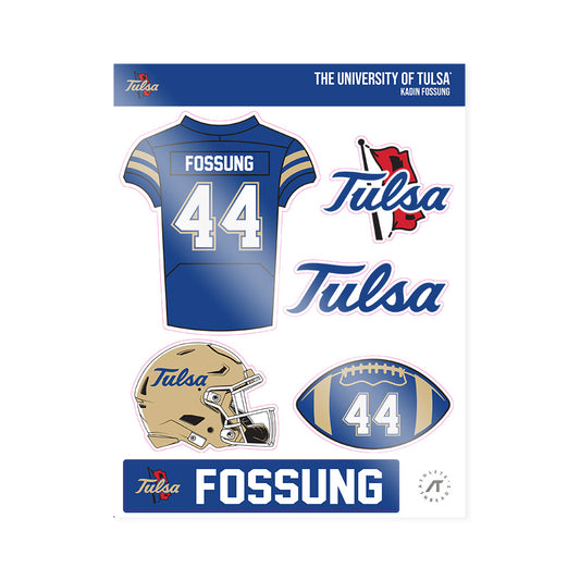Tulsa - NCAA Football : Kadin Fossung - Sticker Sheet-0