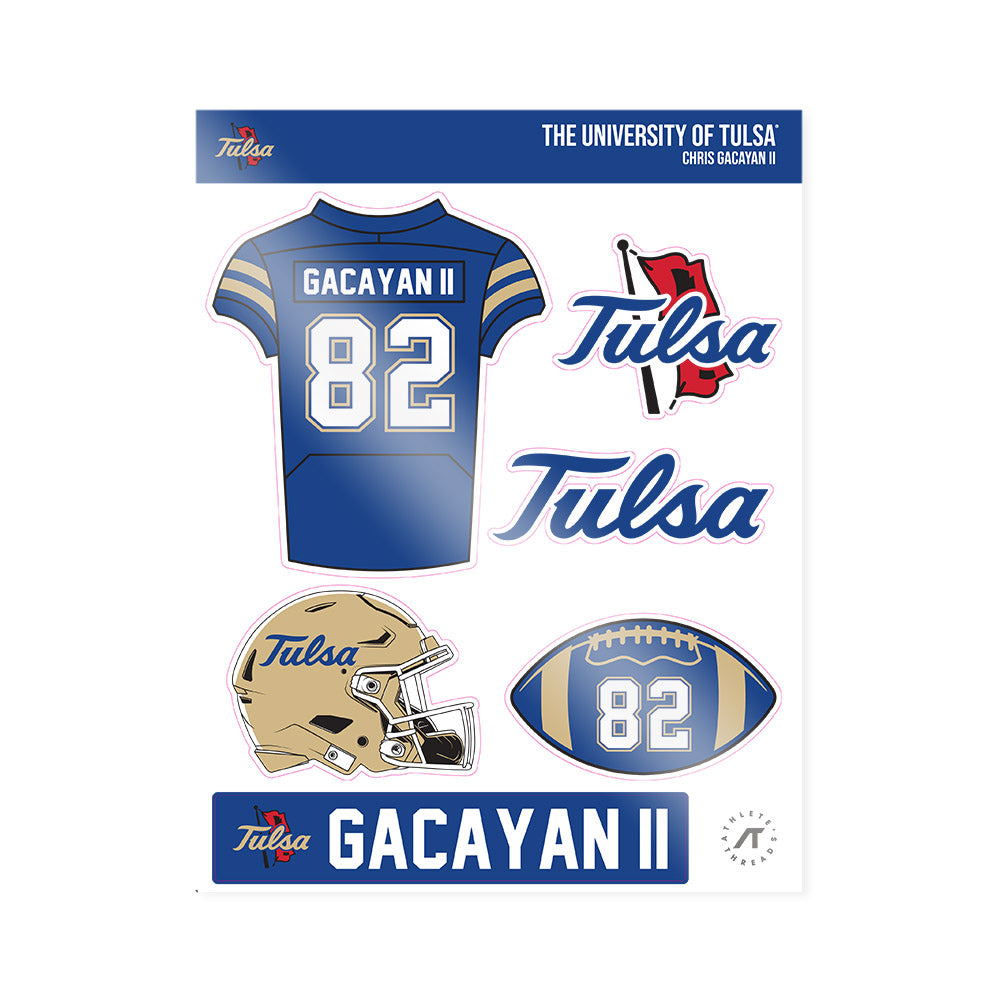 Tulsa - NCAA Football : Chris Gacayan II - Sticker Sheet-0
