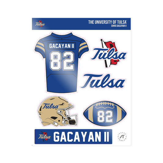Tulsa - NCAA Football : Chris Gacayan II - Sticker Sheet-0