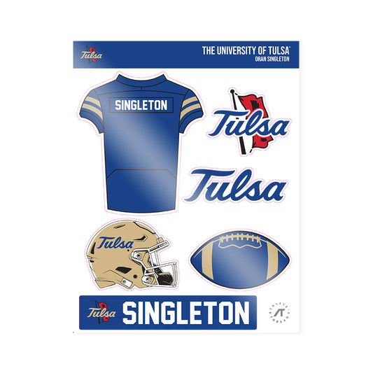 Tulsa - NCAA Football : Oran Singleton - Sticker Sheet-0