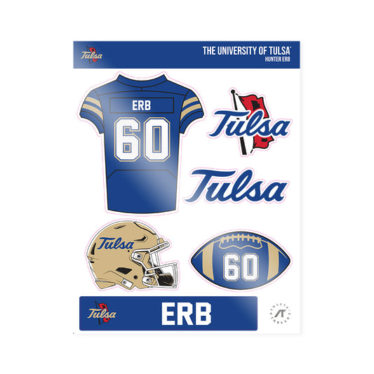 Tulsa - NCAA Football : Hunter Erb - Sticker Sheet-0