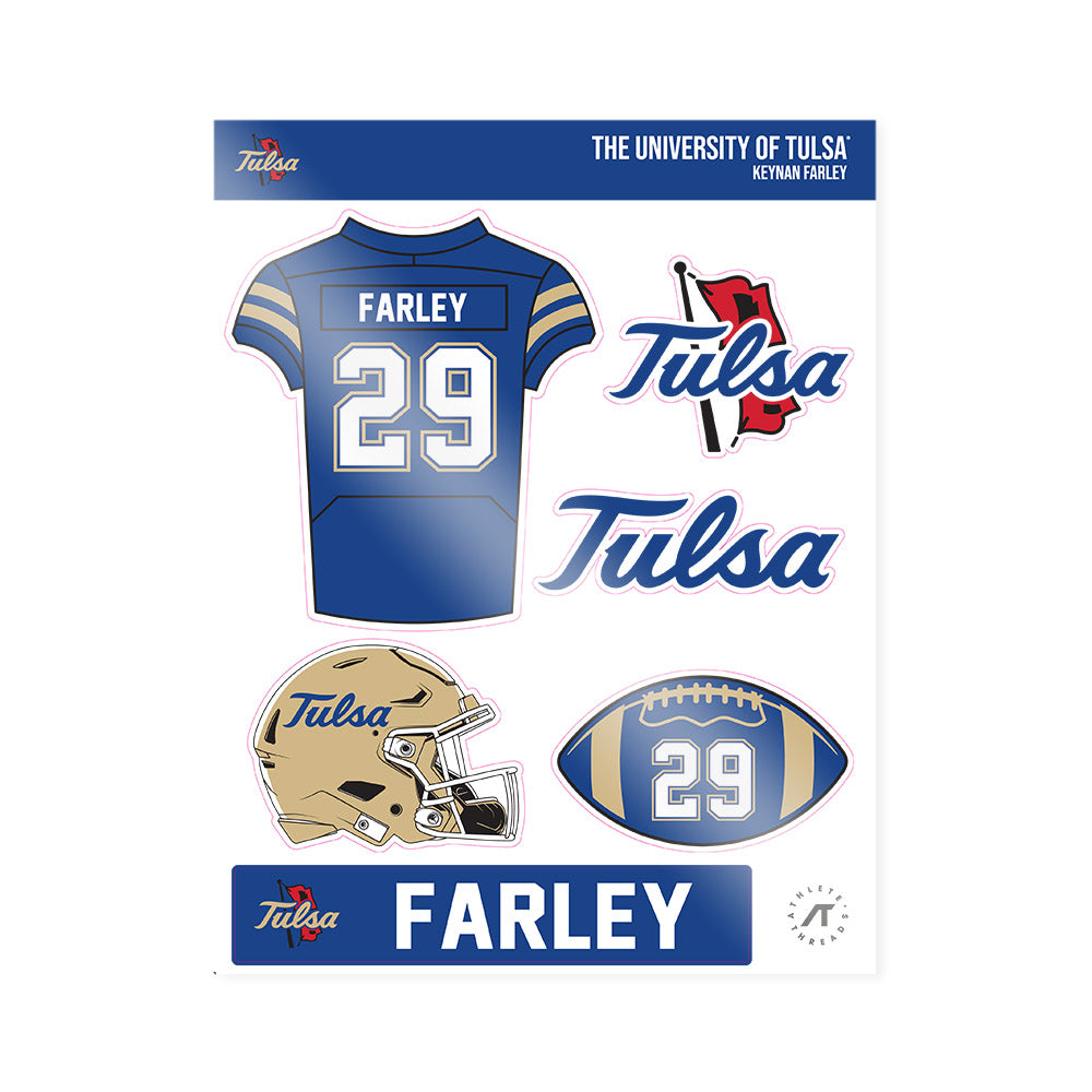 Tulsa - NCAA Football : Keynan Farley - Sticker Sheet-0