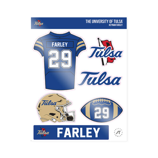 Tulsa - NCAA Football : Keynan Farley - Sticker Sheet-0