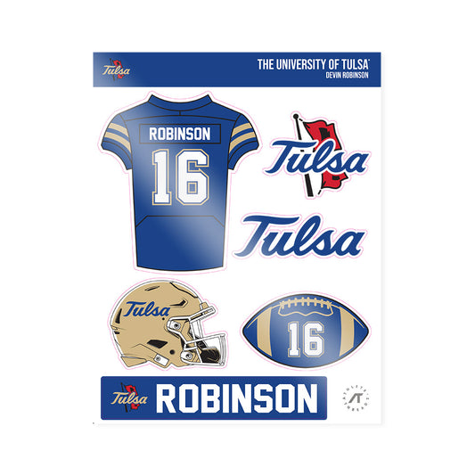 Tulsa - NCAA Football : Devin robinson - Sticker Sheet-0