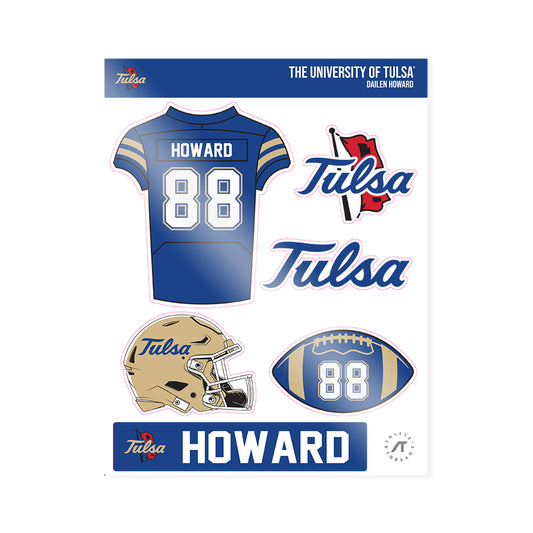 Tulsa - NCAA Football : Dailen Howard - Sticker Sheet-0