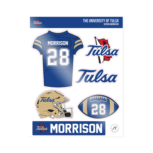 Tulsa - NCAA Football : Sevion Morrison - Sticker Sheet-0