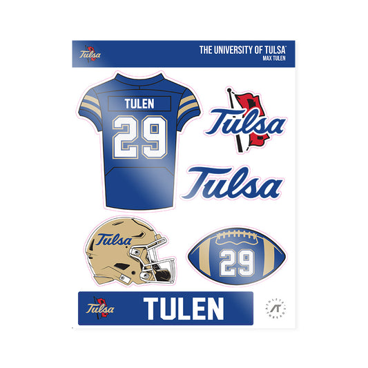 Tulsa - NCAA Football : Max Tulen - Sticker Sheet-0