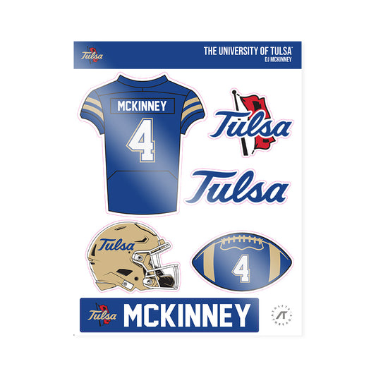 Tulsa - NCAA Football : DJ McKinney - Sticker Sheet-0