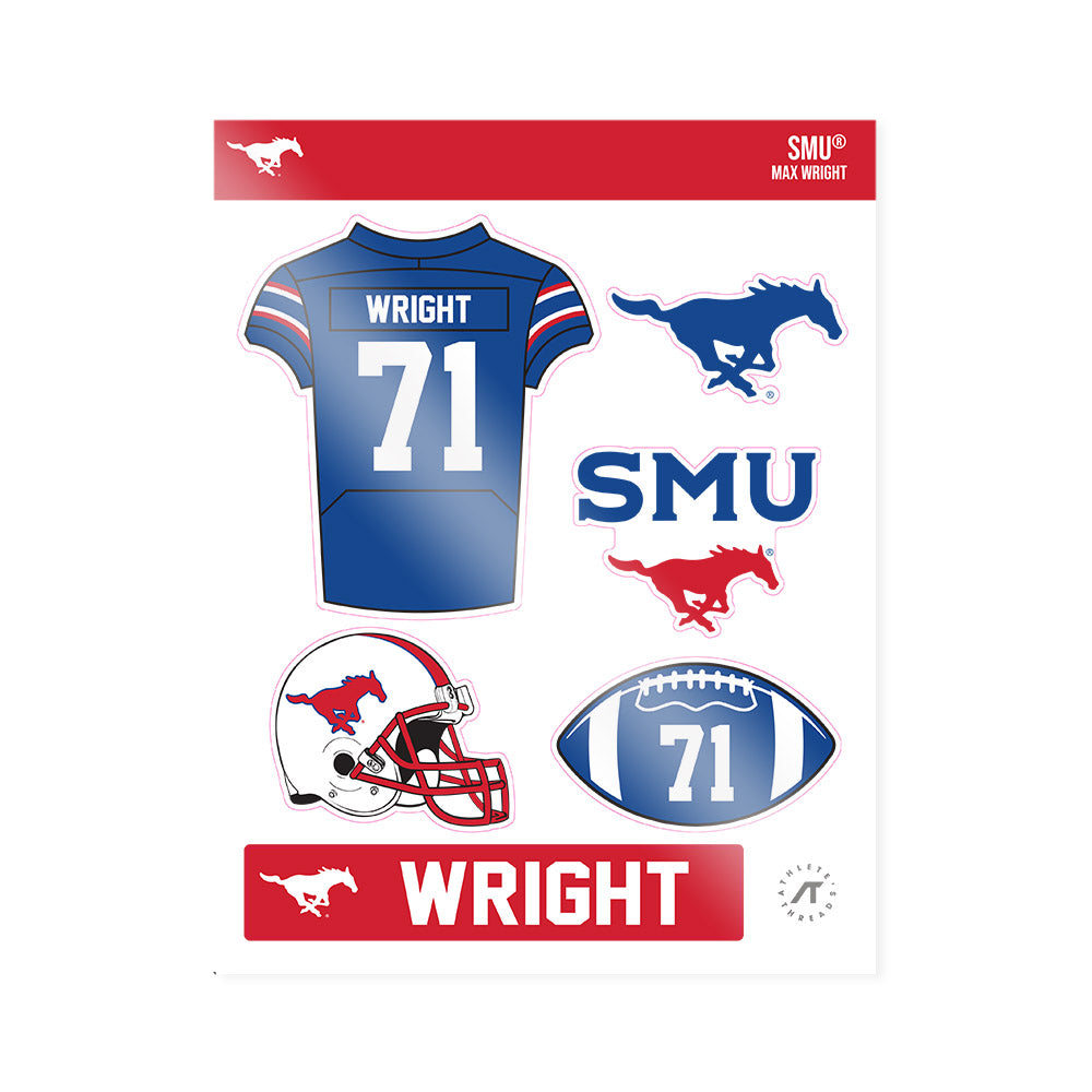 SMU - NCAA Football : Max Wright - Sticker Sheet-0