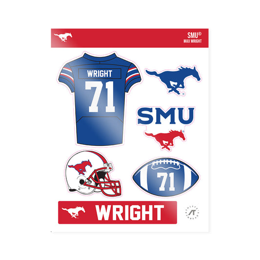 SMU - NCAA Football : Max Wright - Sticker Sheet-0