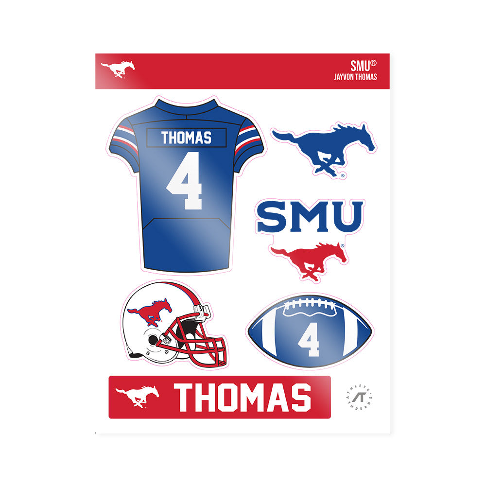 SMU - NCAA Football : Jayvon Thomas - Sticker Sheet-0
