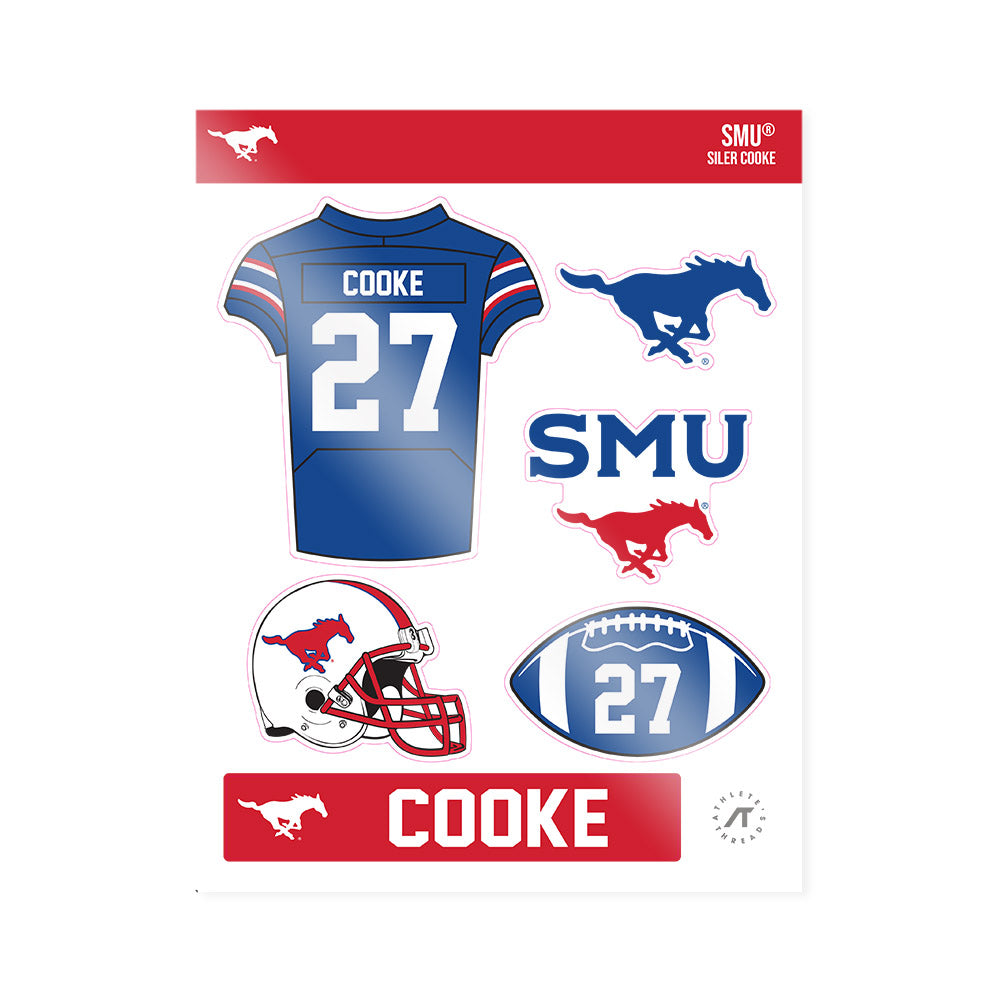 SMU - NCAA Football : Siler Cooke - Sticker Sheet-0