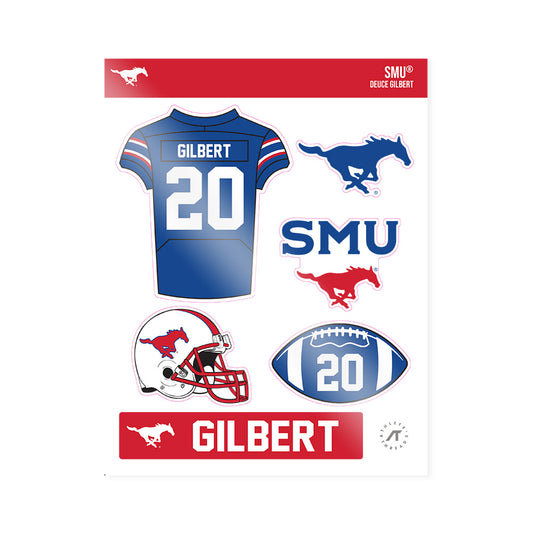 SMU - NCAA Football : Deuce Gilbert - Sticker Sheet-0