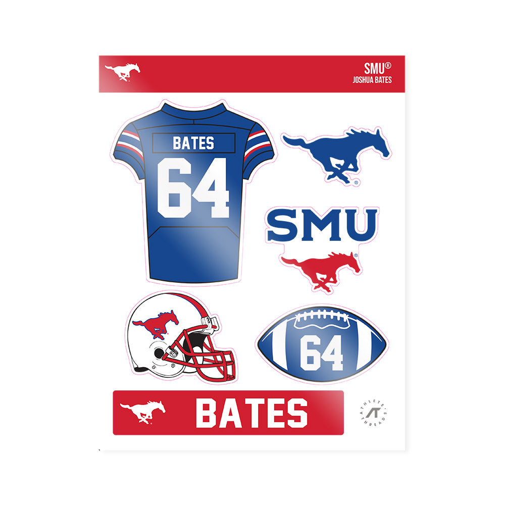 SMU - NCAA Football : Joshua Bates - Sticker Sheet-0