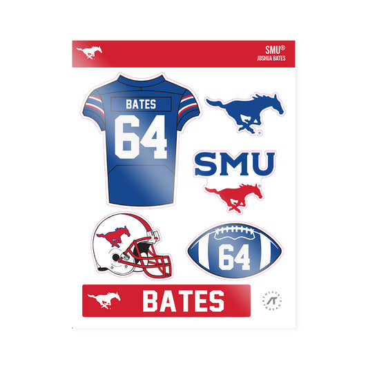 SMU - NCAA Football : Joshua Bates - Sticker Sheet-0