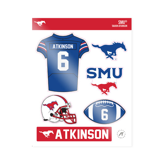 SMU - NCAA Football : Tavion Atkinson - Sticker Sheet-0