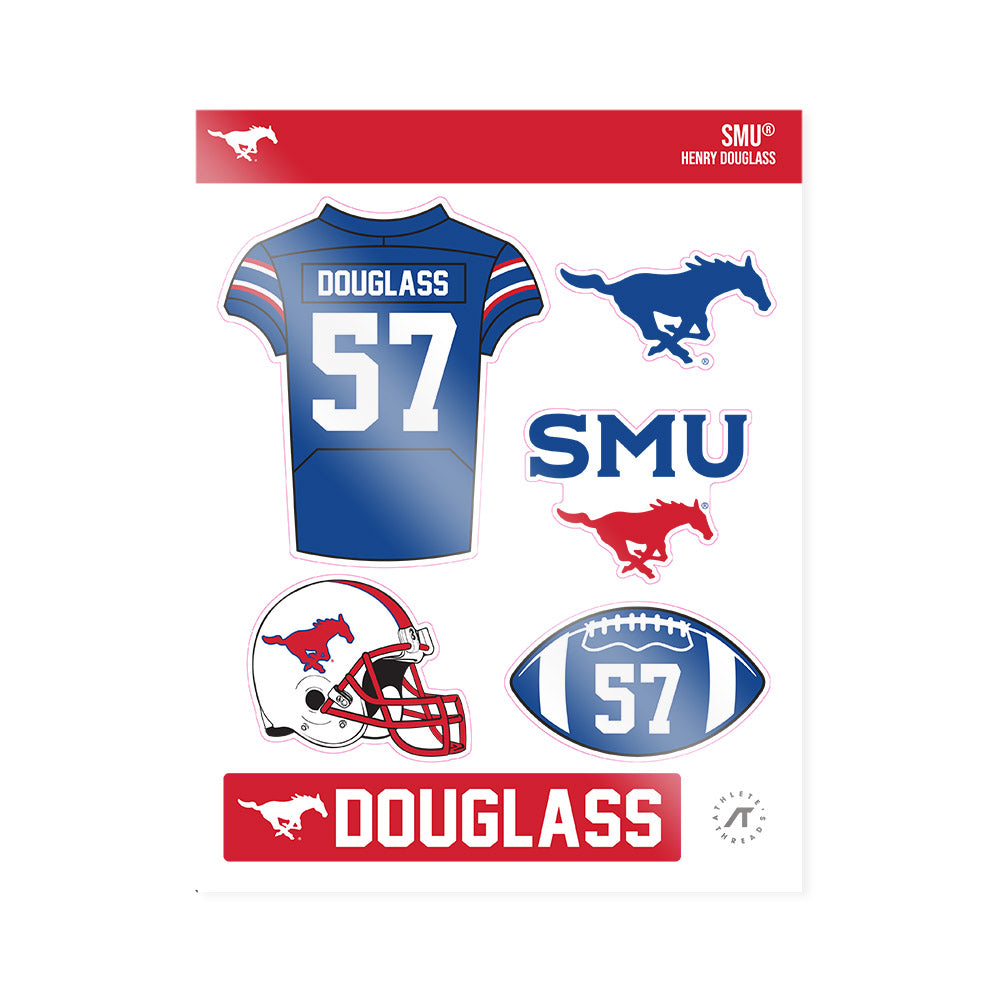 SMU - NCAA Football : Henry Douglass - Sticker Sheet-0