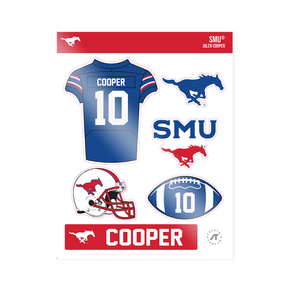 SMU - NCAA Football : Jalen Cooper - Sticker Sheet-0