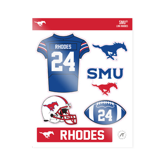 SMU - NCAA Football : Link Rhodes - Sticker Sheet-0