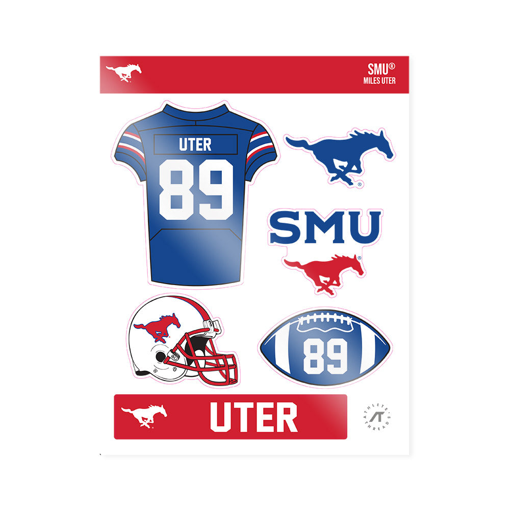 SMU - NCAA Football : Miles Uter - Sticker Sheet-0