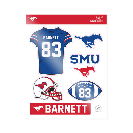 SMU - NCAA Football : Xzavier Barnett - Sticker Sheet-0
