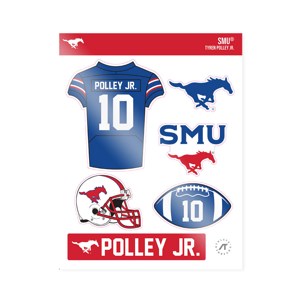 SMU - NCAA Football : Tyren Polley Jr. - Sticker Sheet-0