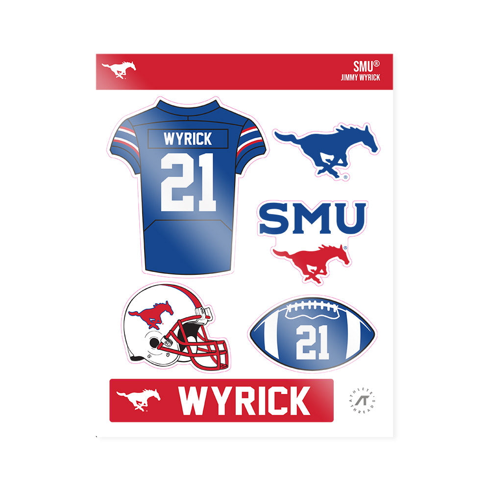 SMU - NCAA Football : Jimmy Wyrick - Sticker Sheet-0