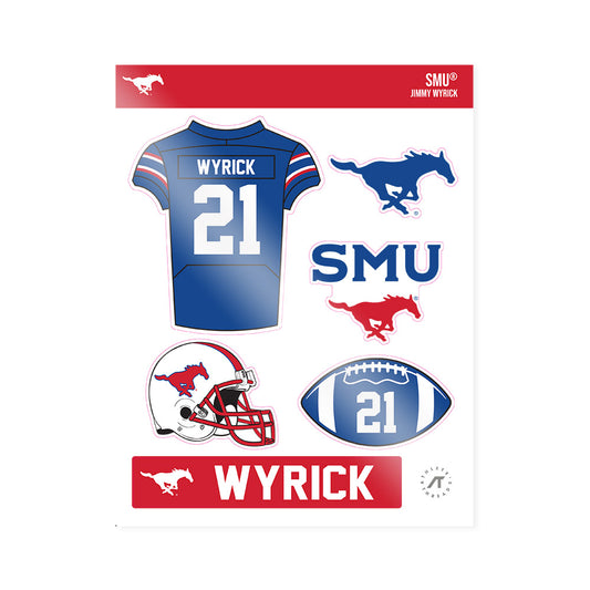 SMU - NCAA Football : Jimmy Wyrick - Sticker Sheet-0