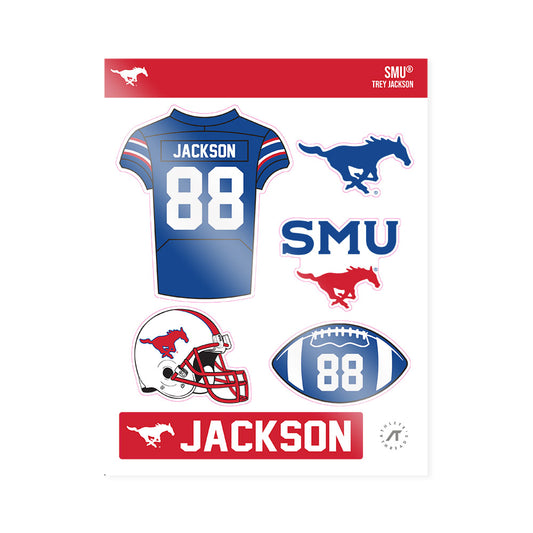 SMU - NCAA Football : Trey Jackson - Sticker Sheet-0