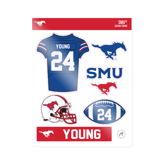 SMU - NCAA Football : Izayah Young - Sticker Sheet-0
