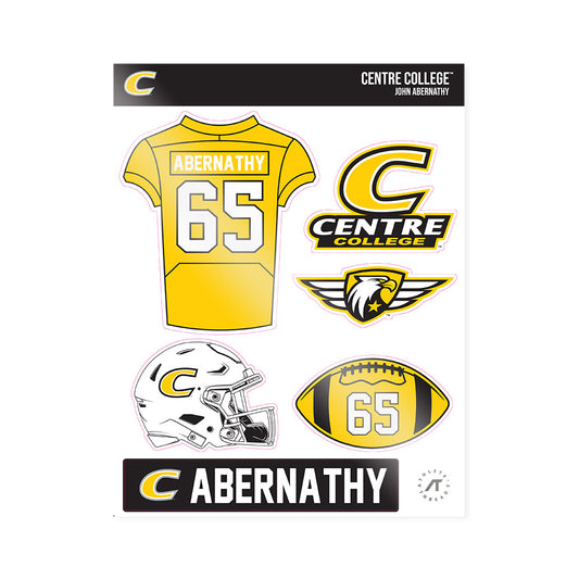 Centre College - NCAA Football : John Abernathy - Sticker Sheet-0